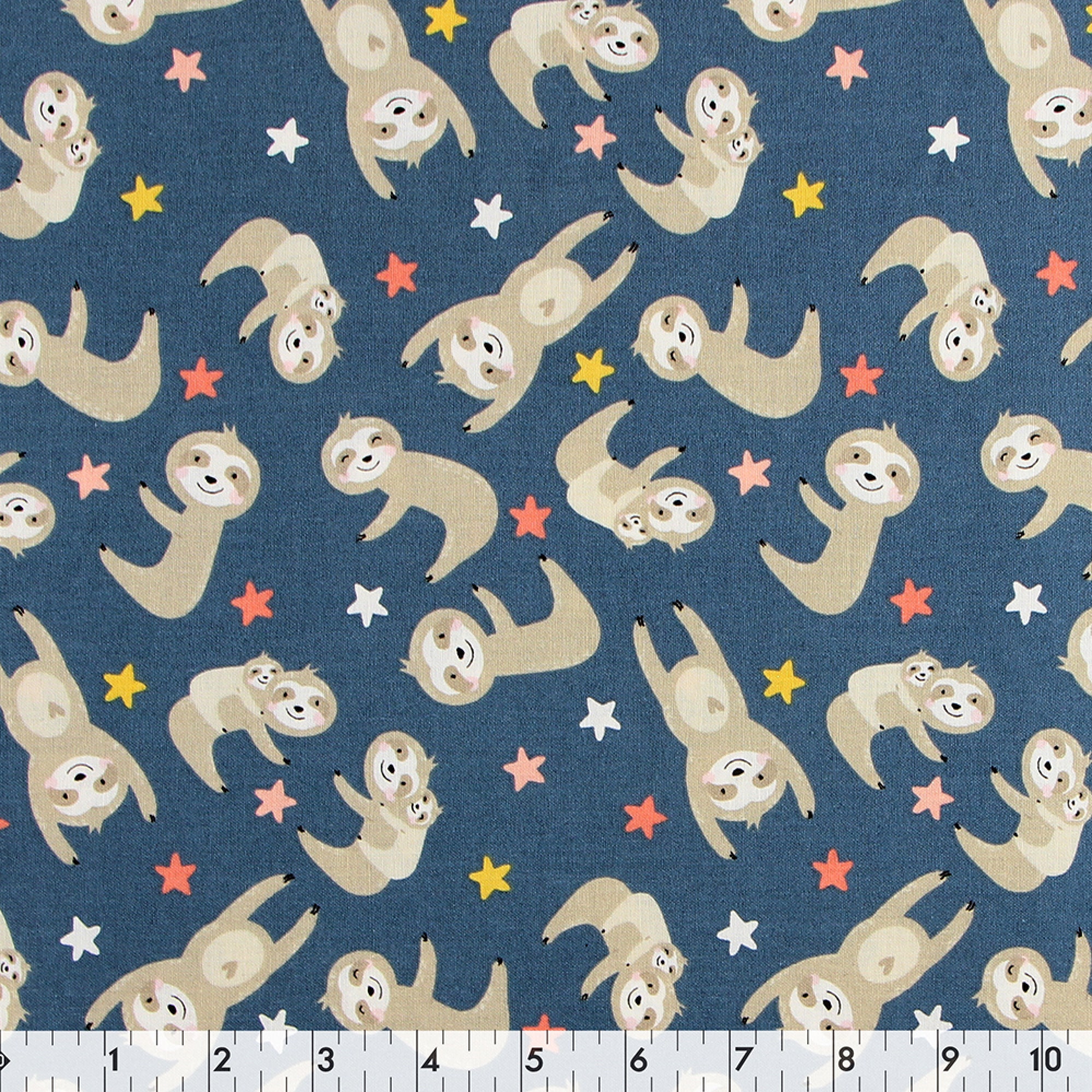 Happy Sloths Print- Cotton Quilting Print - Etsy