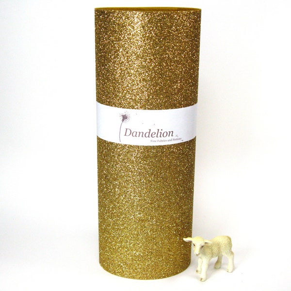 Glittery Gold Felt- 100% Merino Wool- 9.5" x 12"