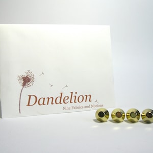 Gold Purse Feet/Studs- 5/8&quot; diameter- Plated Metal- Set of 4