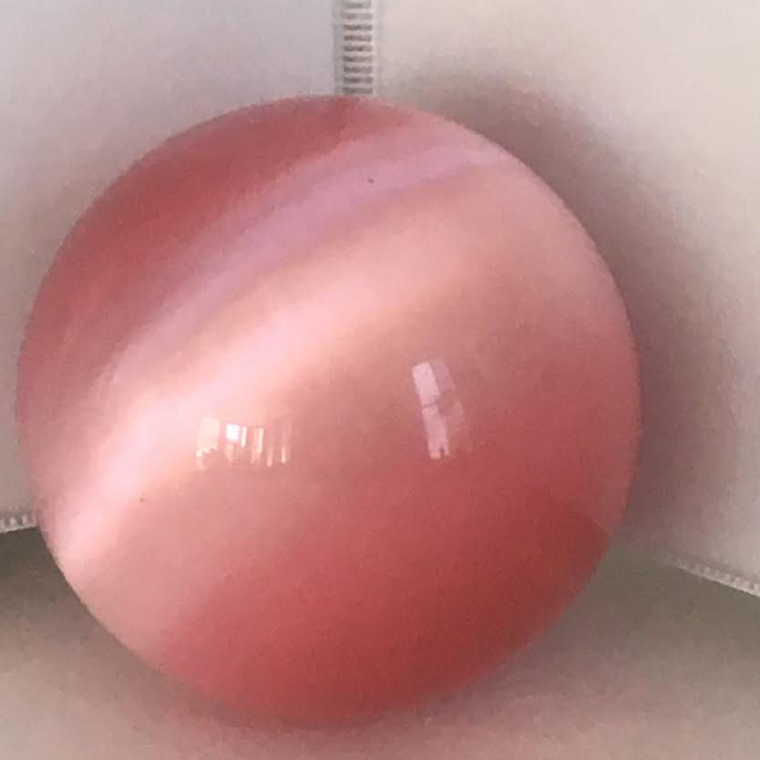 Large Pink Marble Glass Decor Decorative Ball Free Etsy
