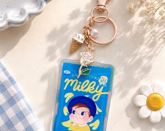 Cute Bag Charm | Acrylic Keychain | Holographic (Blue)