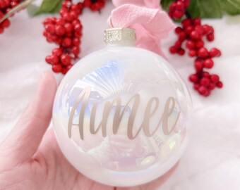 Personalised Name Christmas Bauble | Teachers Gifts | Meaningful Christmas Gift