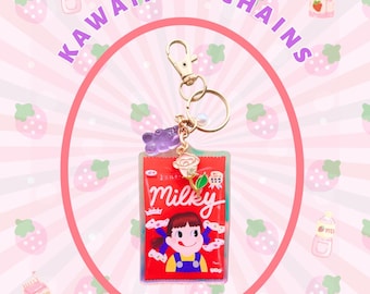 Cute Keychain | Japanese Snacks Acrylic Keychain | Bag Charm Collection