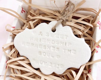 Handmade Clay Keepsake | Christian Friendship Gift Box
