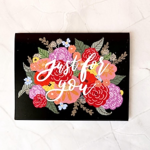 Solo per te biglietto / Biglietto di auguri per tutte le occasioni, biglietto solo perché, biglietto per occasioni regalo, biglietto di auguri con fiori