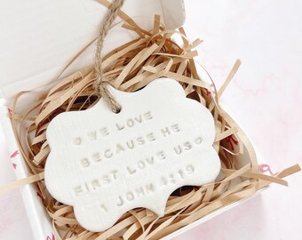 Handmade Clay Keepsake | Bible Verse Christian Gift Boxed
