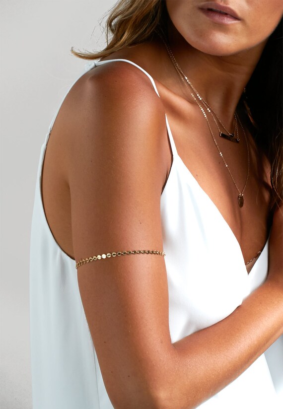 Gold Armlet Arm Band Boho Jewelry in 14kt Gold Filled Etsy