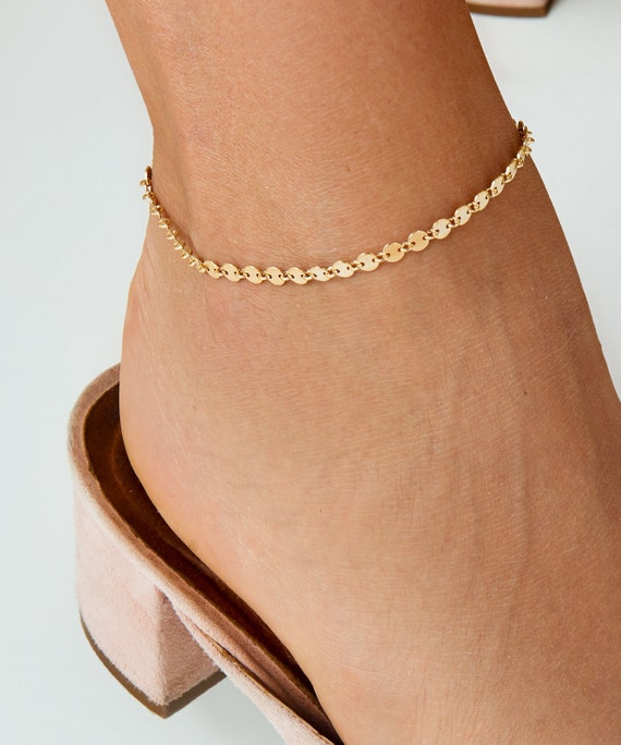 Sale > gold ankle bracelet etsy > in stock