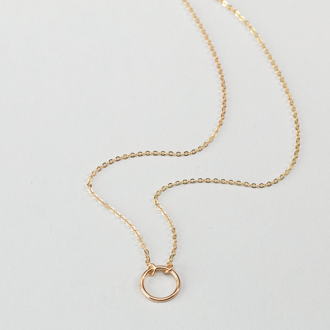 Dainty Circle Choker Small Open Circle Necklace Chain Choker Etsy