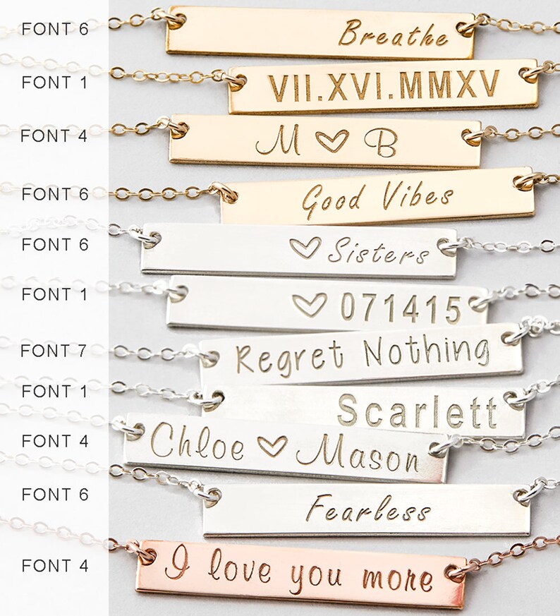 Pearl Choker Necklace Personalized Bar Necklace Set With Pearl Necklace Monogram Dainty Gold Layering Necklace Gold Bar Necklace