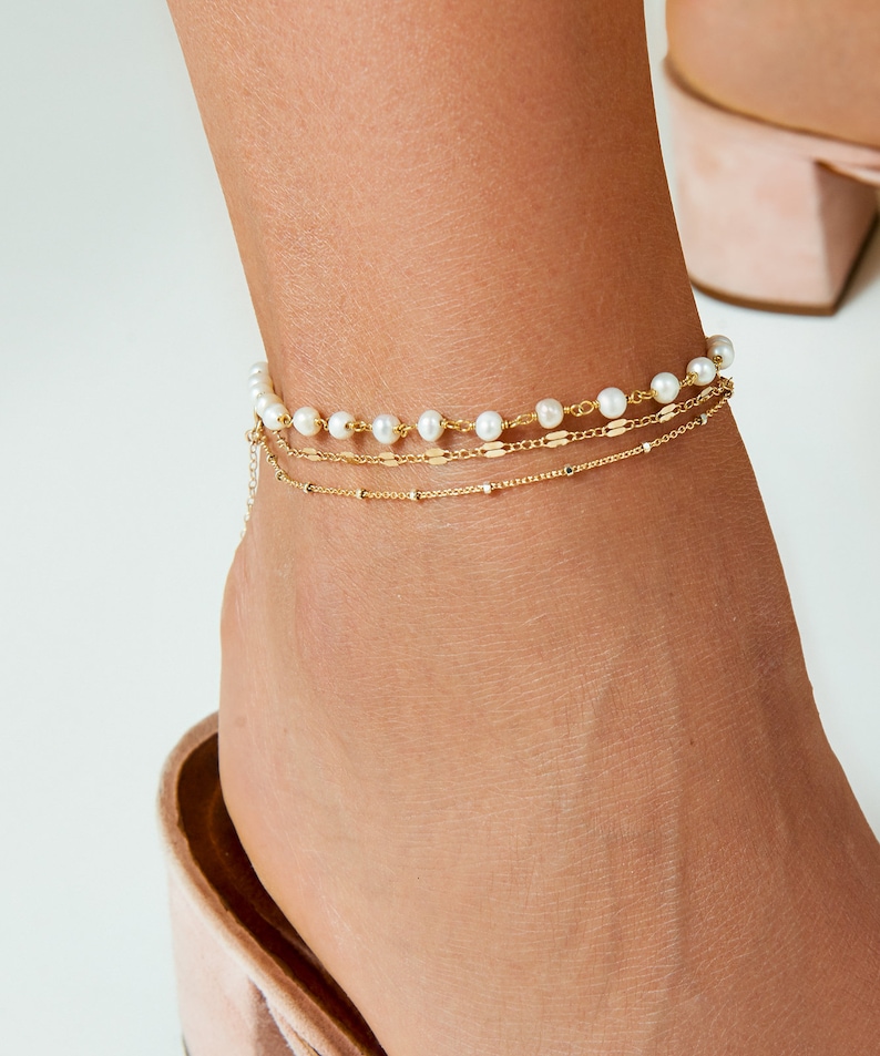 Chain Anklet Delicate Lace Anklet Chain Dainty Gold Anklet Etsy