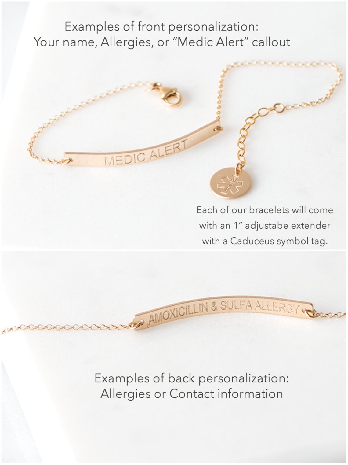 Medic Alert Bracelet Medical Alert Bracelet Allergies Alert Etsy