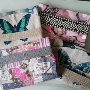 Trifold storage bag for craft on the go, sewing, stitching anything! Mesh zipped pocket, closed zip pocket, slip in pockets and needle book