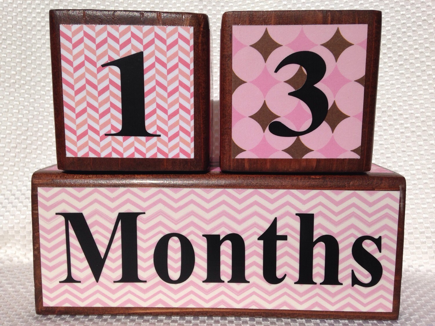 Custom Milestone Blocks for Baby and Pregnancy Pink and Etsy