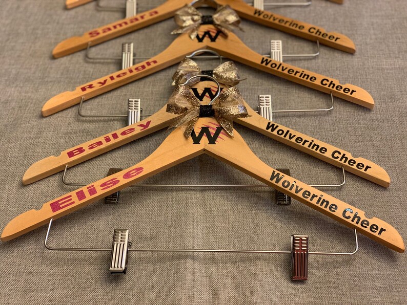 Personalized Cheer Uniform Hanger Cheer Gift Cheerleading Etsy