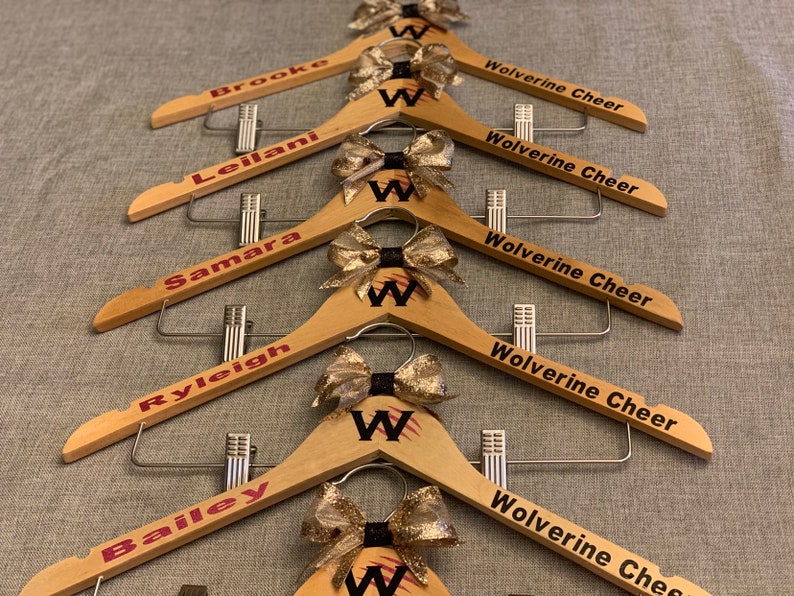 Personalized Cheer Uniform Hanger Cheer Gift Cheerleading Etsy