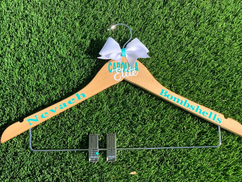 Personalized Cheer Uniform Hanger Cheer Gift Cheerleading Etsy