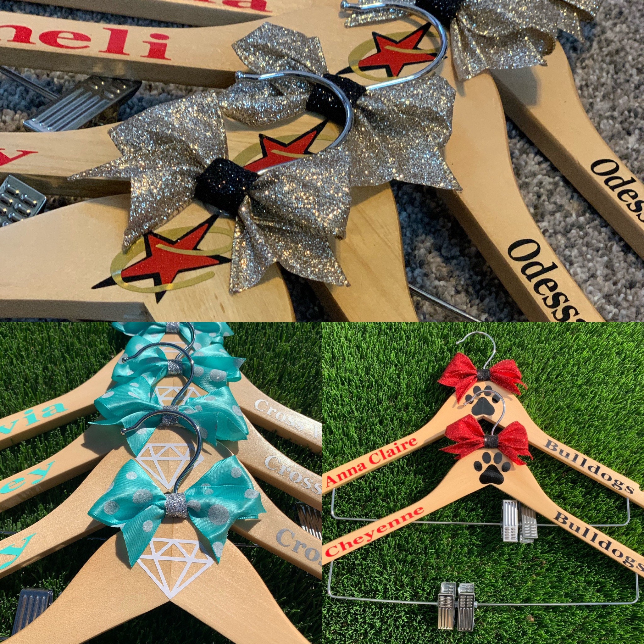 Personalized Cheer Uniform Hanger Cheer Gift Cheerleading Etsy