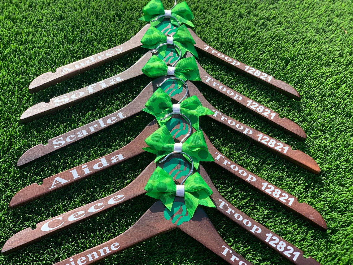 Personalized Girl Scout Vest Hanger Daisy Brownie Junior Etsy