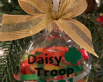 Personalized Girl Scout Ornament-Christmas ornament-troop leader gift-Daisy Girl Scout-Brownie Girl Scout-Girl Scout gift-Christmas gift-