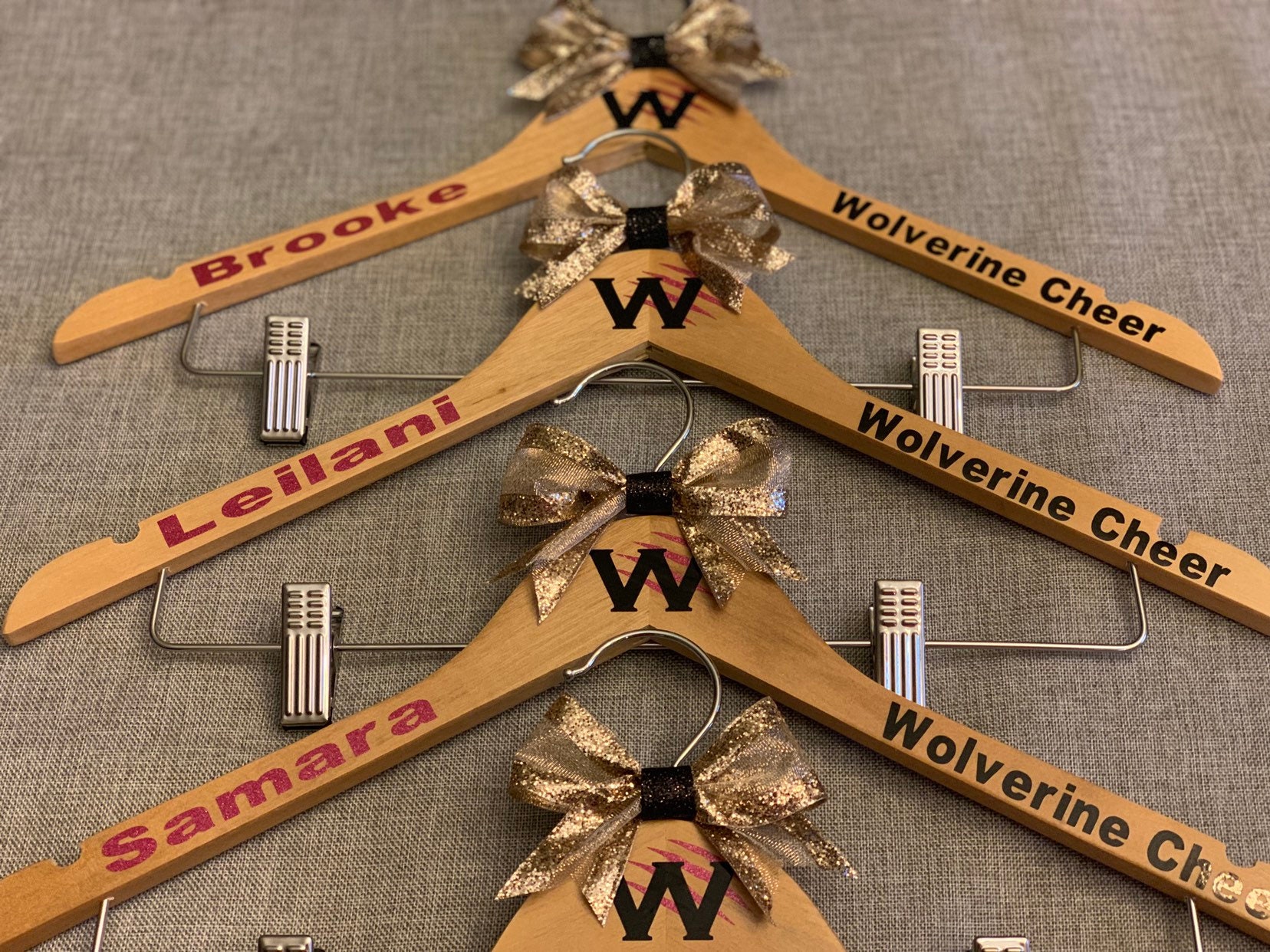 Personalized Cheer Uniform Hanger Cheer Gift Cheerleading Etsy