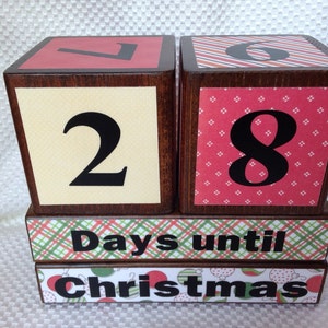 Holiday Countdown Blocks Halloween/christmas-wood Blocks-holiday Gift ...