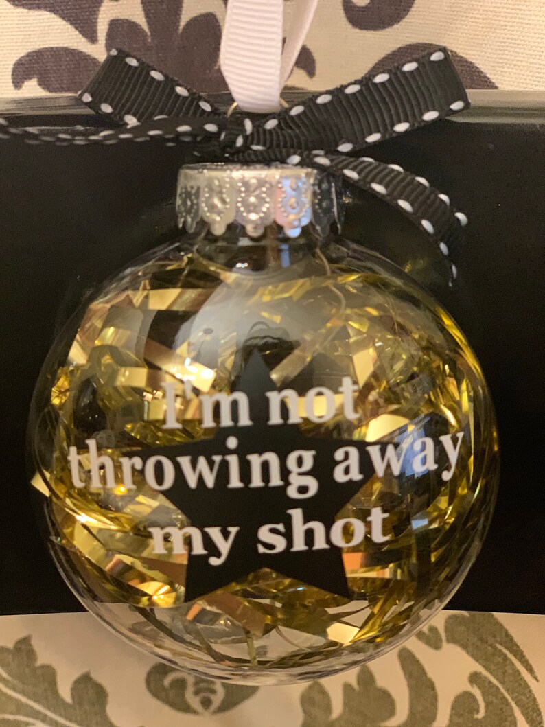 Hamilton Inspired Christmas Ornament Hamilton Musical Etsy