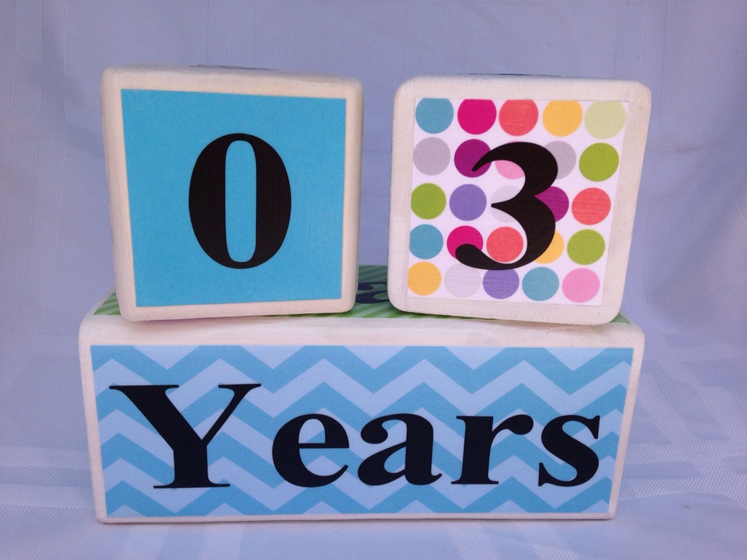 Blocs De Jalons Pour Bébé Nouveau-né, Blocs D'âge En Bois