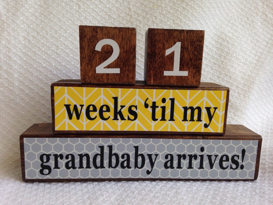 Grandparents Countdown Blocks Grandparents Gift Fathers's Day Mothers's