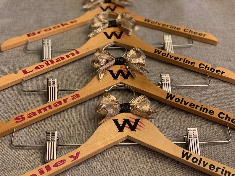 Personalized Cheer Uniform Hanger Cheer Gift Cheerleading Etsy