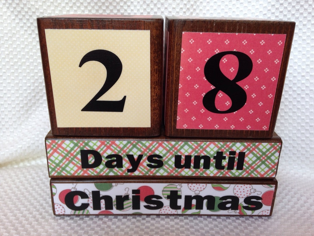 Holiday Countdown Blocks Halloween/christmas-wood Blocks-holiday Gift ...
