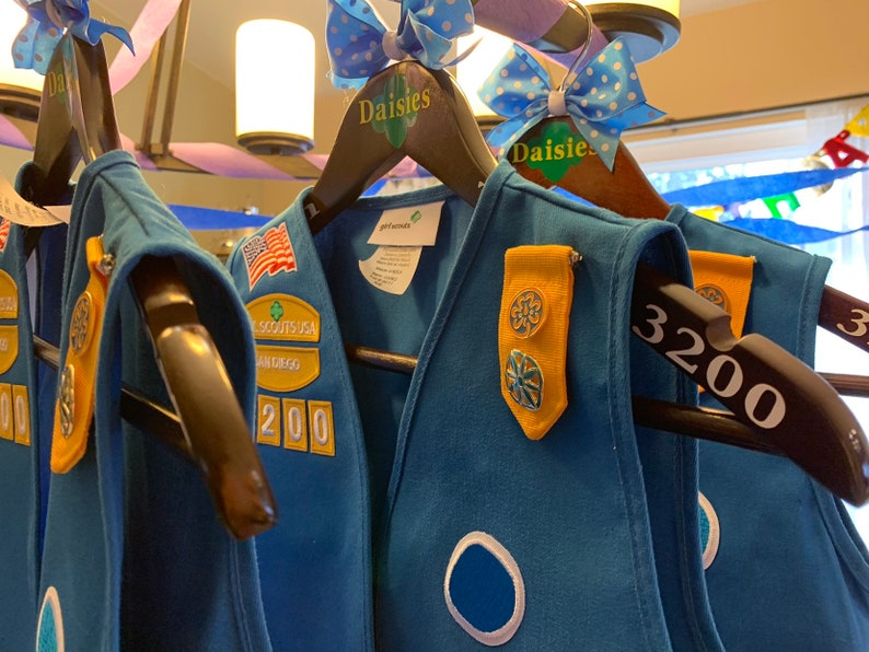 Personalized Girl Scout Vest Hanger Daisy Brownie Junior Etsy