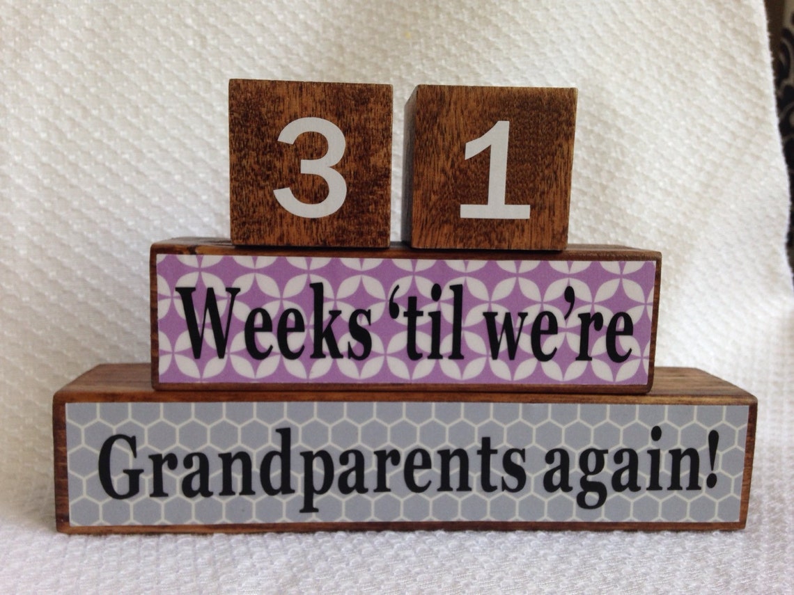 Grandparents Countdown Blocks Etsy
