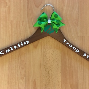 Personalized Girl Scout Vest Hanger, Daisy, Brownie, Junior, tunic hanger, image 6