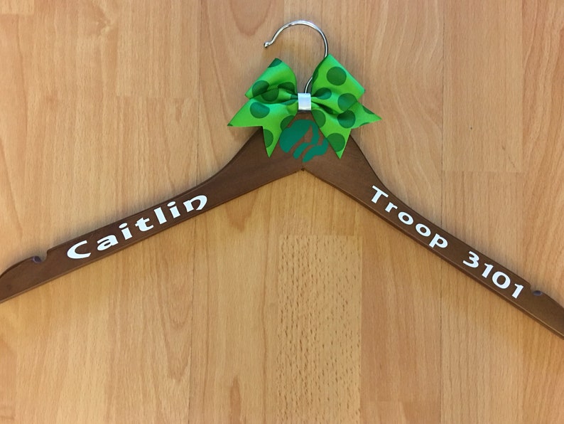 Personalized Girl Scout Vest Hanger, Daisy, Brownie, Junior, tunic hanger, image 6