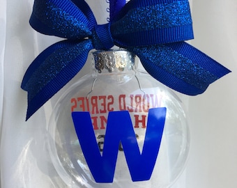 Chicago Cubs, Ornament, Fly the W, Christmas present, Christmas ornament, Chicago Baseball, Go Cubs, World Series Champions,