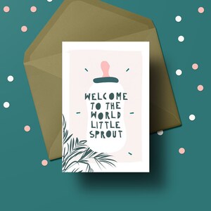 Nouvelle carte de bébé, Félicitations Naissance Nouveau-né Carte de vœux