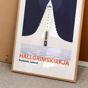 Hallgrimskirkja Poster | Reykjavik Iceland Travel Print image 2