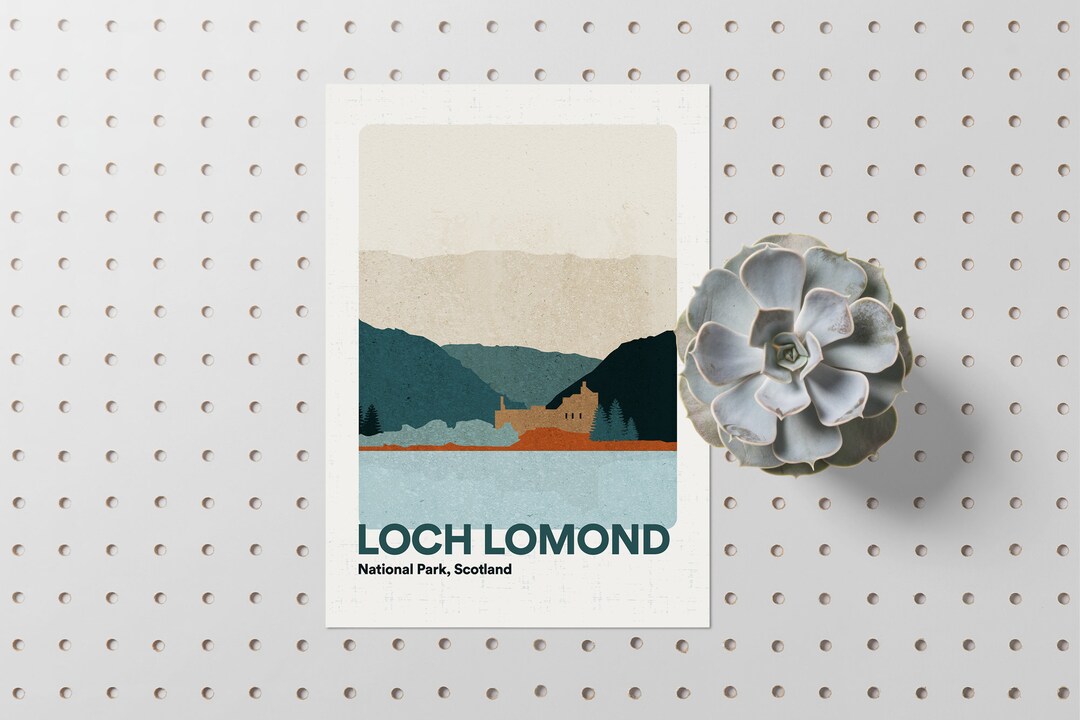 Loch Lomond Poster // National Park Posters // Wall Art Prints Etsy