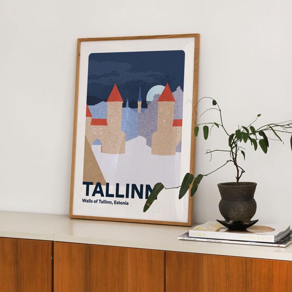 Tallinn Poster | Estonia Travel Print | Old Town Wall Art