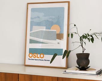 Oslo Print | Norway Travel Poster | Scandinavia Wall Art
