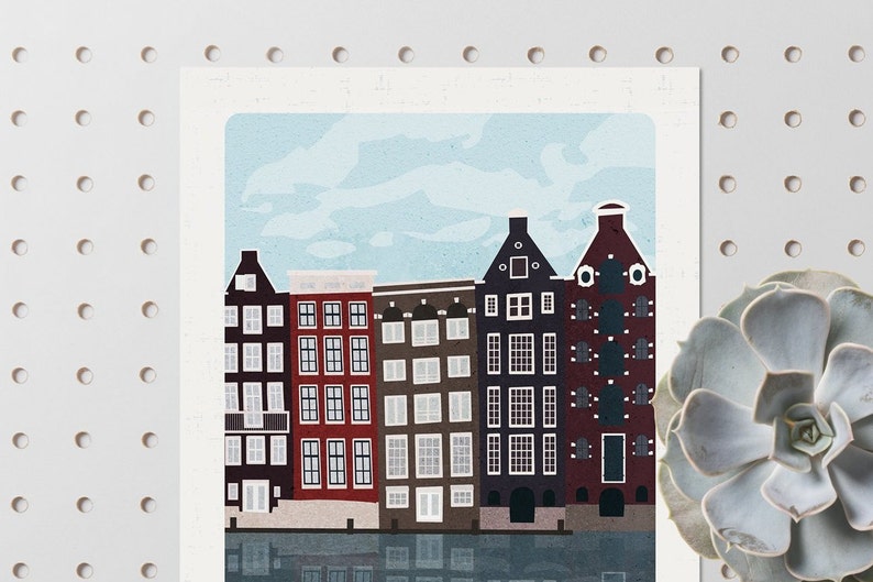 Amsterdam Poster // Netherlands Wall Art Prints // Europe Etsy