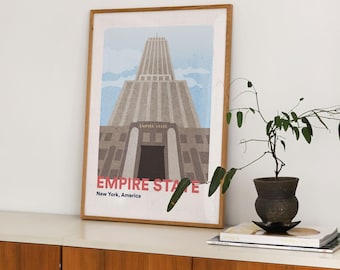 Empire State Building Poster | New York City Print | NYC Wall Art