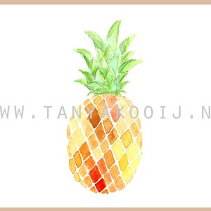 Pineapple Watercolor Clipart. Ideal as digital clipart for your logo, foodblog or other creative projects.