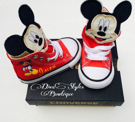 Personalizzati Mickey Converse Converse di Baby Mickey Mouse | Etsy