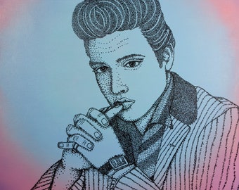 Elvis, 36 x 48 inches.