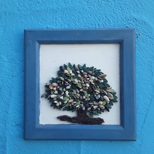 Mosaic wall art,mosaic decoration,handmade mosaic,mosaic olive tree,house decoration,