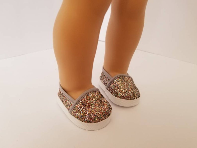 Orange Slip-on Sneakers Fits 18/" American Girl or Boy Doll Clothes Shoes