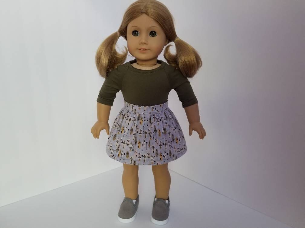 American Girl Doll Skirt and Top Set Fits 18 Inch Dolls Etsy