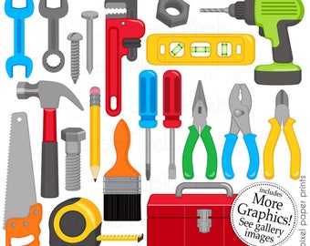 Tools clipart - Digital Clip Art  - Personal and commercial use